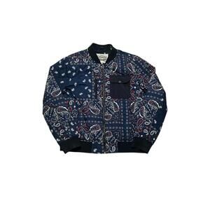Levi Strauss Paisley Blue and Red Bomber Jacket